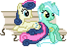 Link to: https://www.deviantart.com/salacommander/art/Lyra-and-Bon-Bon-bench-sprite-245760812