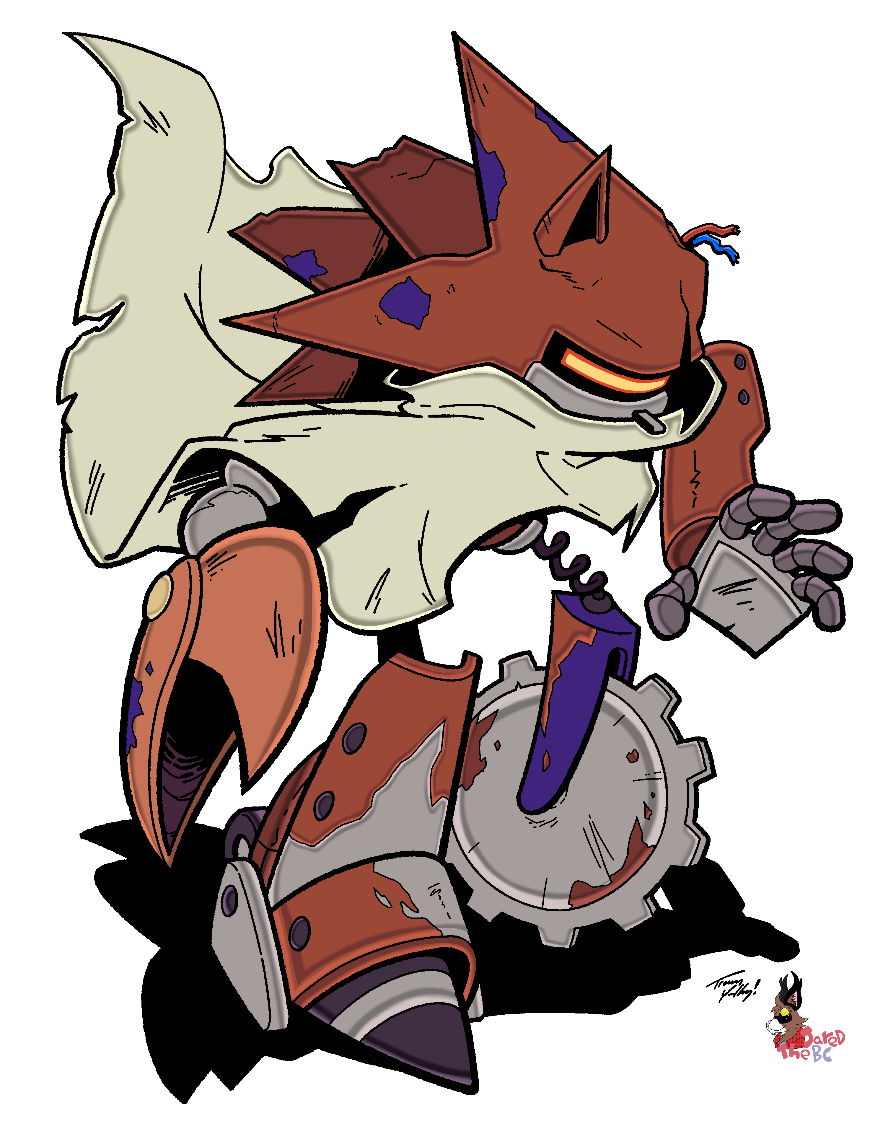 Mecha Sonic Coloring Page