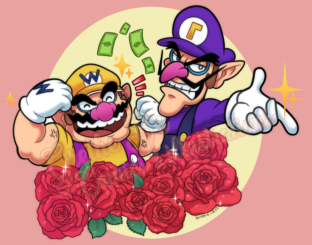 Fanart - wario&waluigi by @Grethe_B – Sheezy.Art
