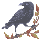 Link to: https://www.deviantart.com/uszatyarbuz/art/Crow-icon-827065542
