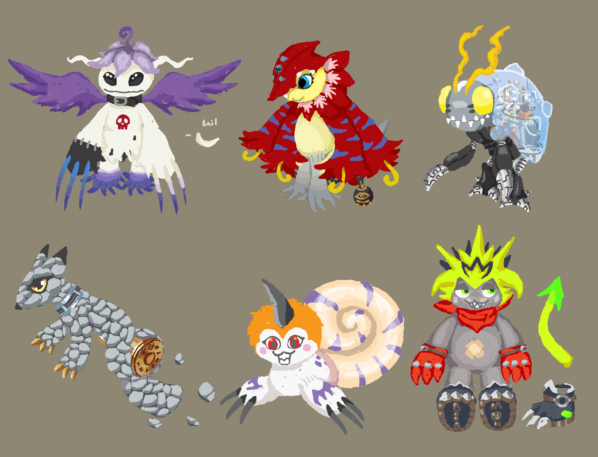 child level digimon OC lineup