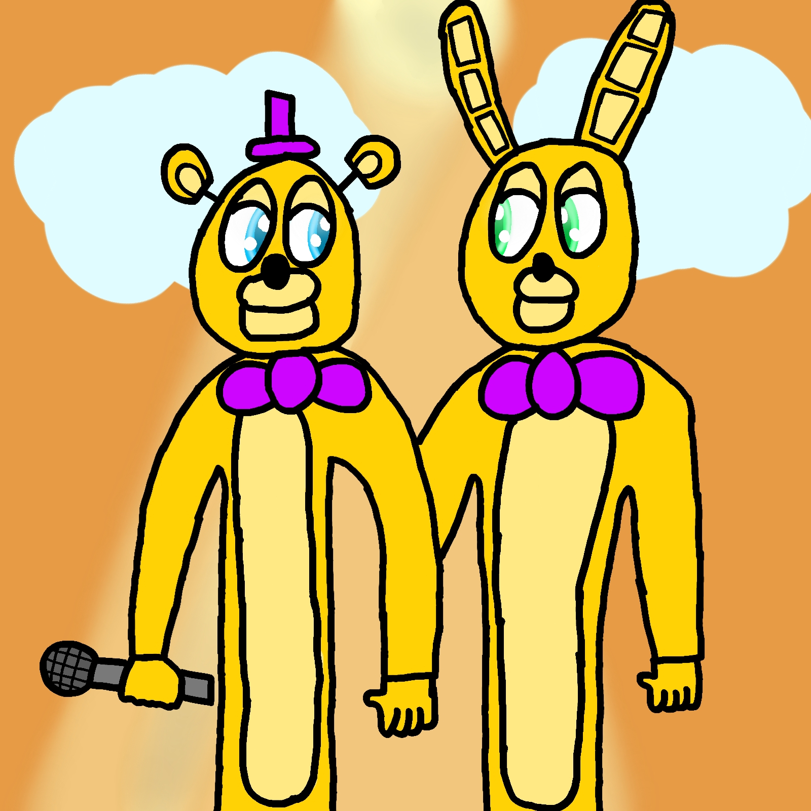 Fredbear And Springbonnie By Cristallun Sheezy Art