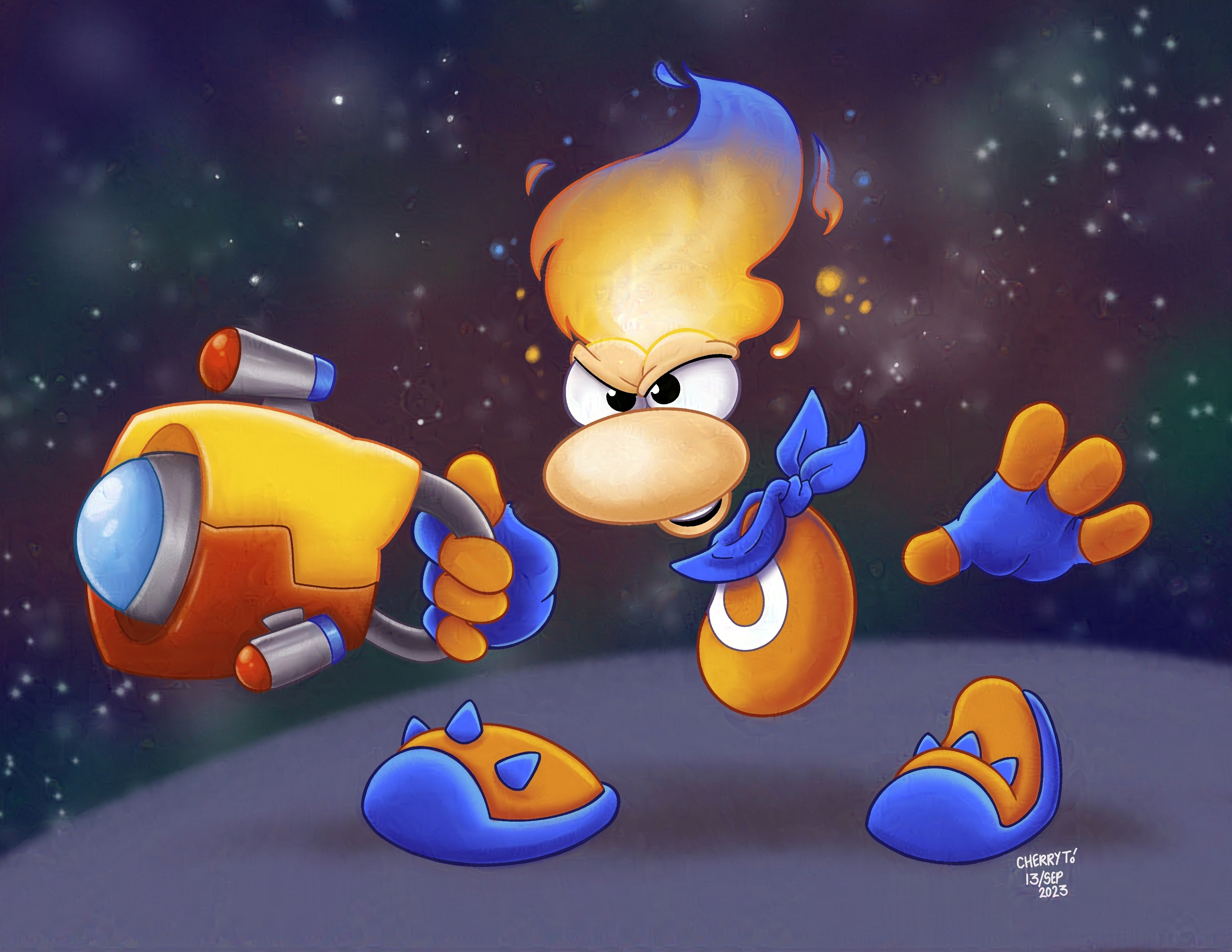 Rayman 1 Style Sparks of Hope Shock Rocket Costume by @CherryT – Sheezy.Art