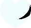 A white heart, with a black stripe on the right hand side