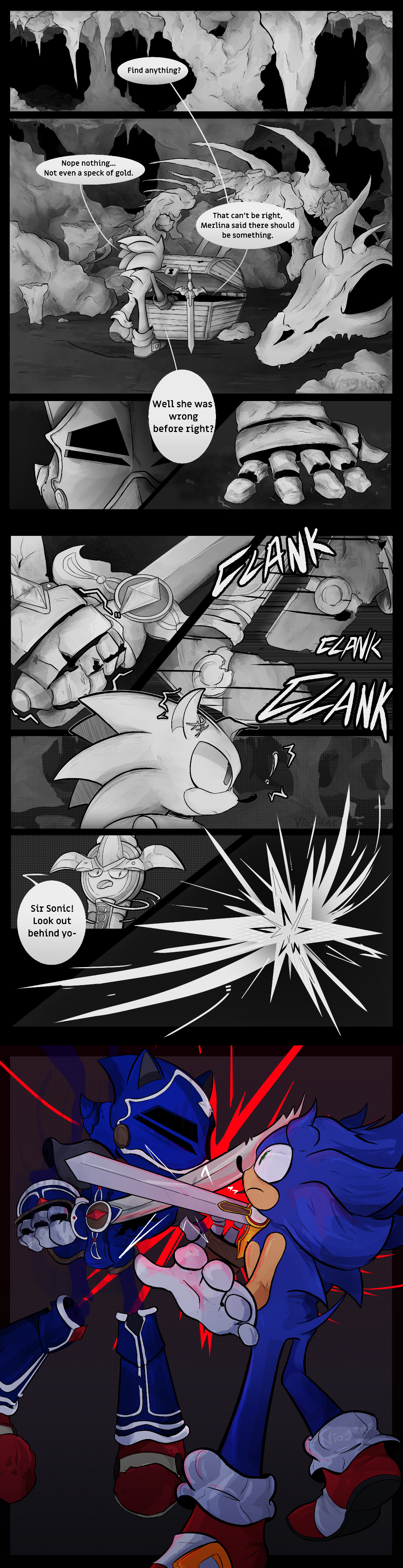 Sonic and the Black Knight fan-comic featuring Metal Sonic
