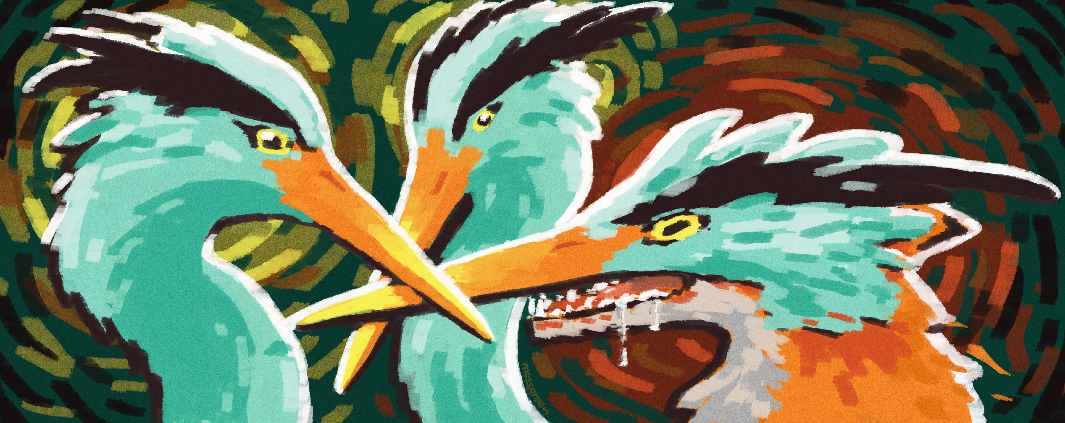 2nd Place – Three Herons by @mossgreen