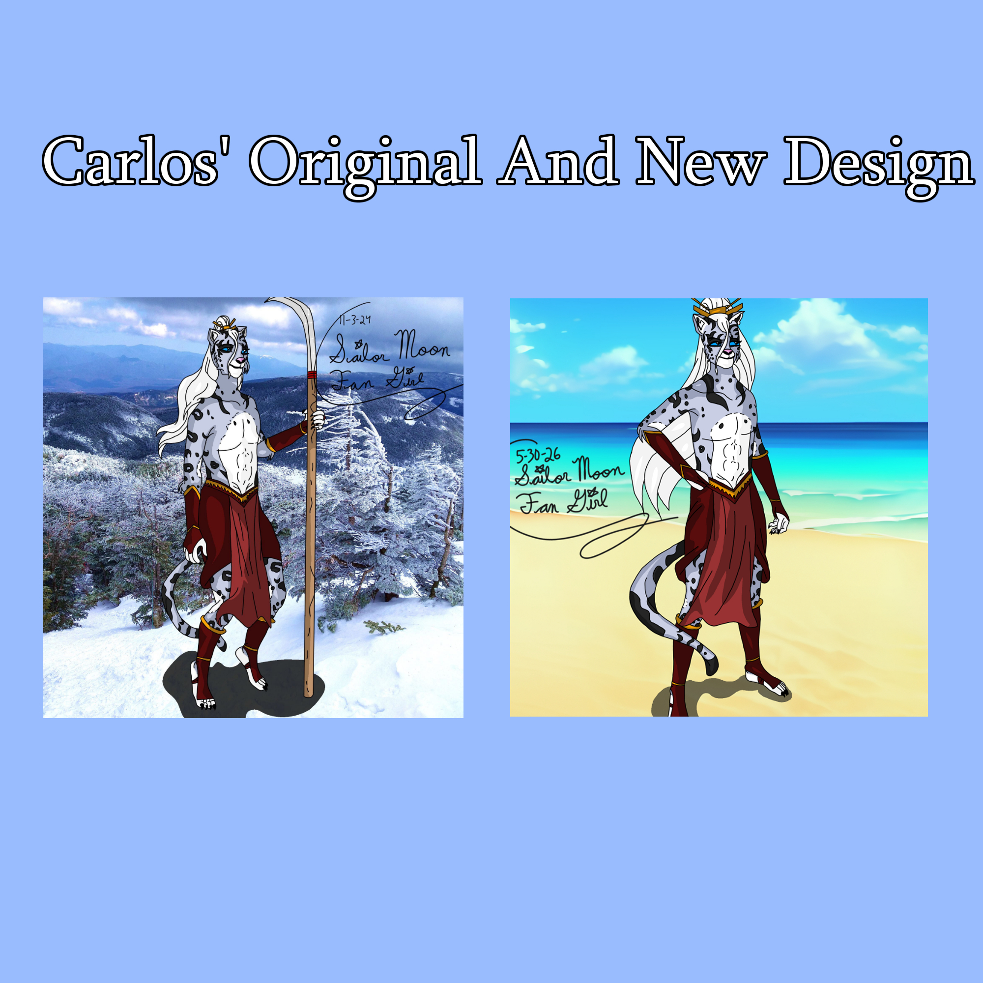 Carlos' Original And New Design by @SailorMoonFanGirl94 – Sheezy.Art